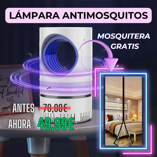 Lámpara anti mosquitos + mosquitera